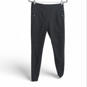 Eddie Bauer Black Mid Rise Leggings w Side Zip Pockets Size M